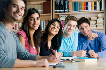 smiling students in classroom