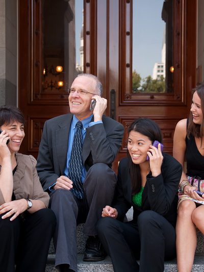 people making phone calls