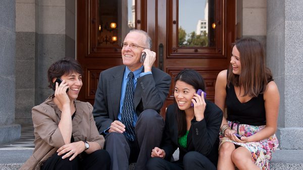 people making phone calls