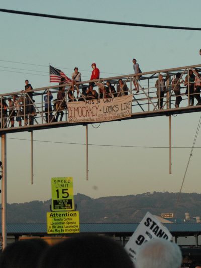 Occupy protesters during the General Strike in Oakland