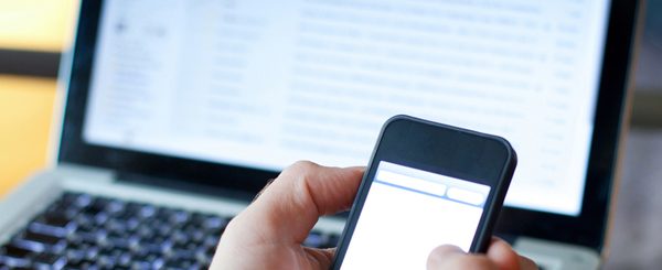 computer with cell phone