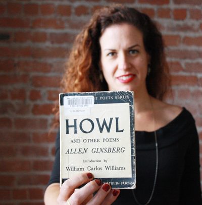 Carey Lamprecht holds a copy of "Howl"