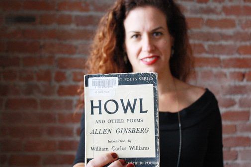 Carey Lamprecht holds a copy of "Howl"
