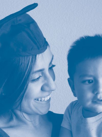 Esmeralda with her son