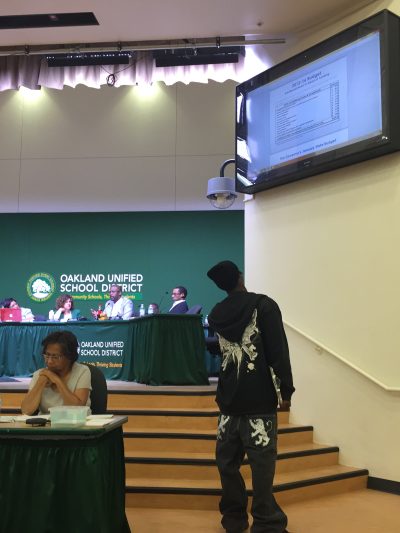 Black Organizing Project at the Oakland School Board meeting