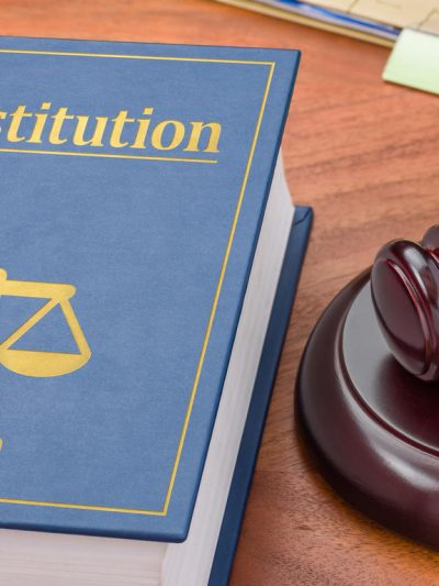 Constitution + gavel