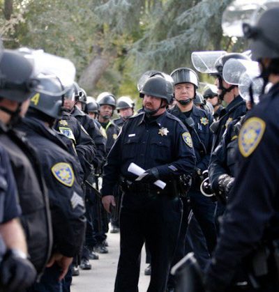 UC Davis police in 2011 responding to Occupy student protesters