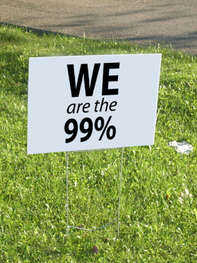 We are the 99% lawn sign.