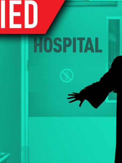 outlines of people in hospital