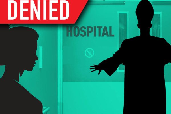 outlines of people in hospital