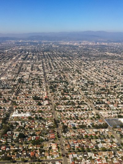 Aerial view of Los Angeles, CA