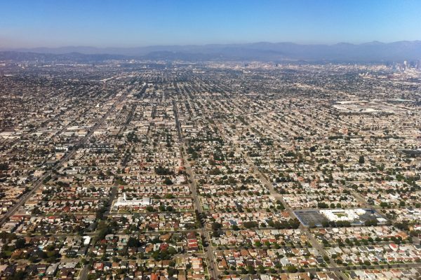 Aerial view of Los Angeles, CA