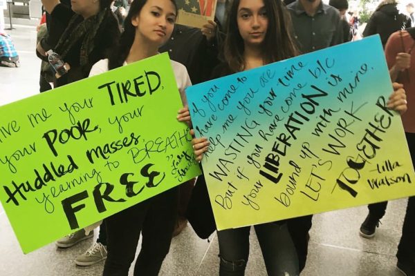 SFO Muslim Ban Protests, Jan 2017 - Photo by Raquel Ortega