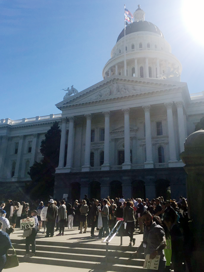 ACLU members rally at the CA State Capitol 2017
