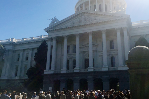 ACLU members rally at the CA State Capitol 2017