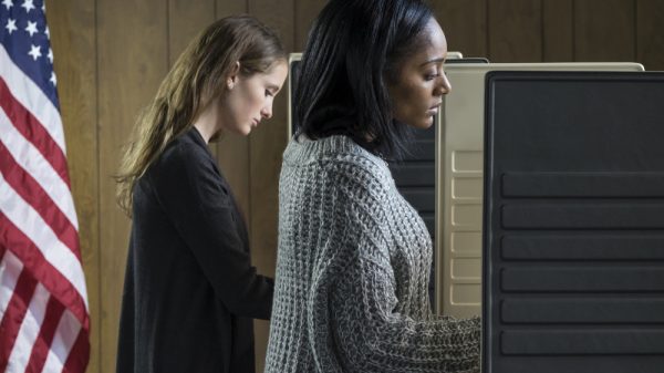 stock image - women voting