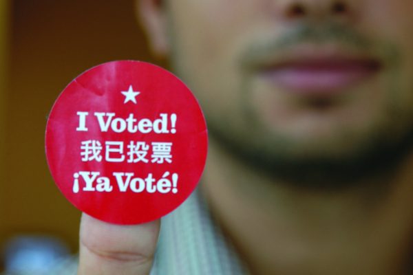 "I voted" sticker - Andre Segura