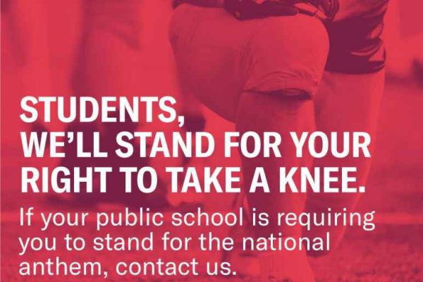 Students. We'll Stand For Your Right to Take a Knee