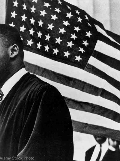 MLK with American flag