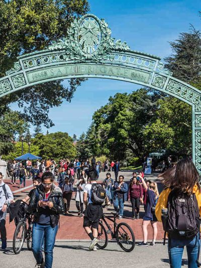 students on campus at UC Berkeley