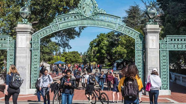 students on campus at UC Berkeley