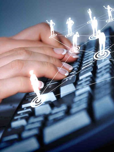 stock photo of a person using a computer keyboard