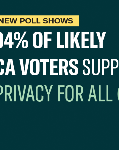Graphic - 94% of Californians Support Privacy for All