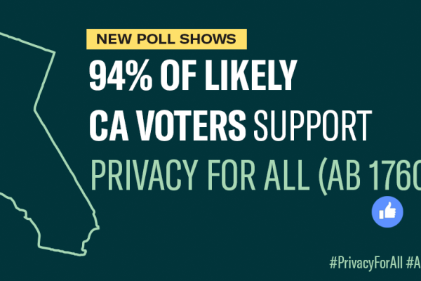 Graphic - 94% of Californians Support Privacy for All