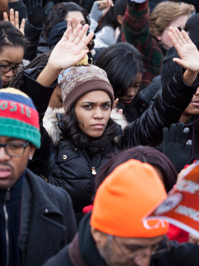 Crowd Marching for Racial Justice