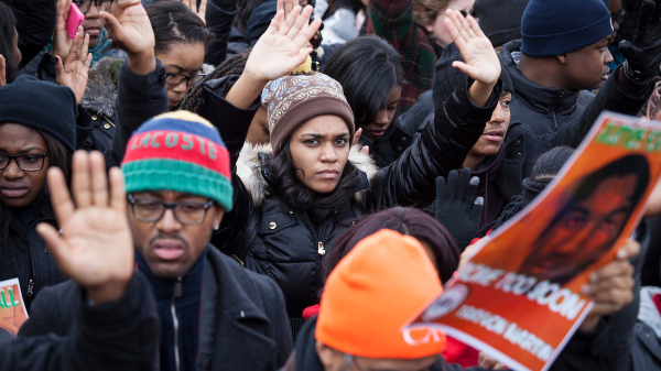 Crowd Marching for Racial Justice