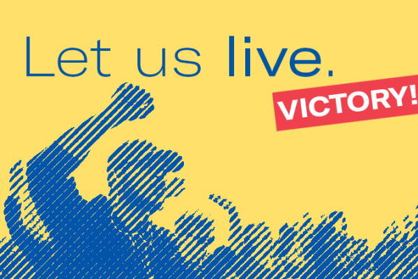 Let Us Live Victory Sign