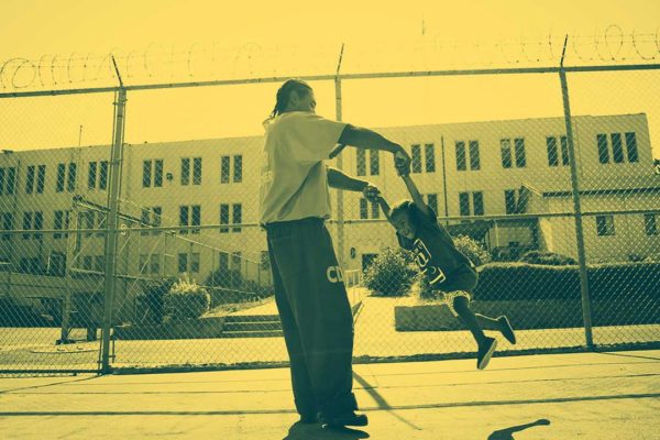 Man playing with his son