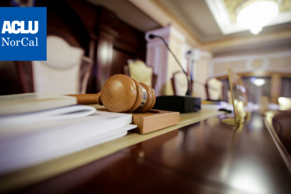 Scene of a courtroom