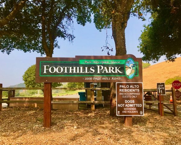 Signage at entrance of Foothills Park