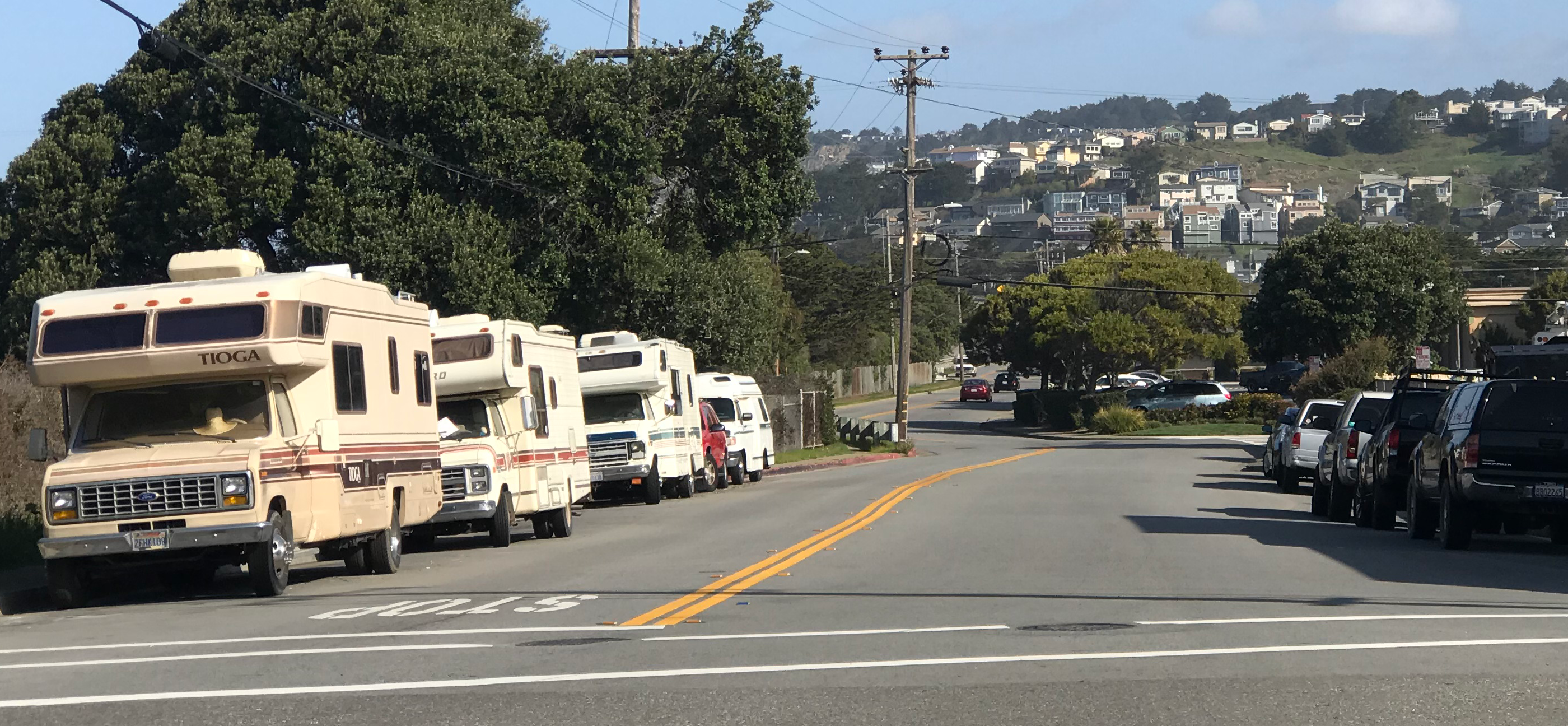 RVs Parked in Pacifica