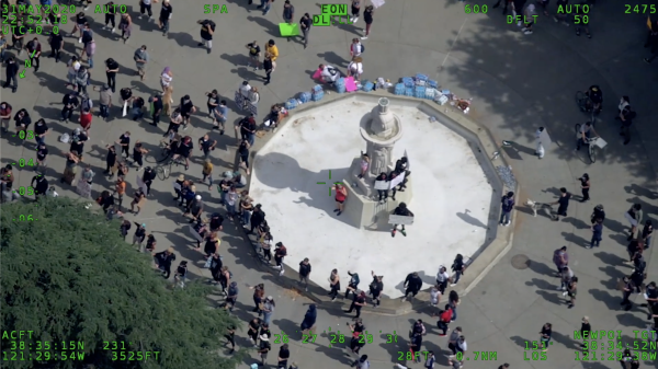 Screenshot of Protesters