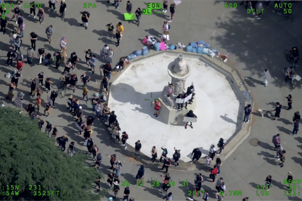 Screenshot of Protesters