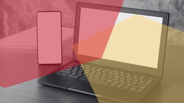 cell phone and laptop