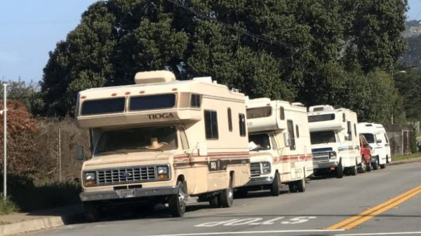 RV's parked