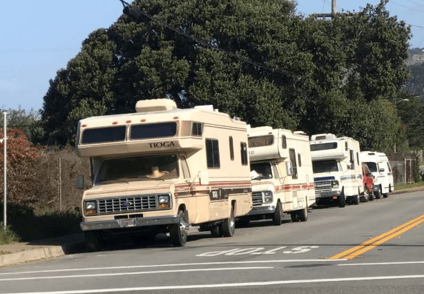 RV's parked