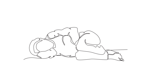 line drawing of a person laying down