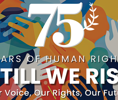 Logo for the 75th anniversary of the Universal Declaration of Human Rights