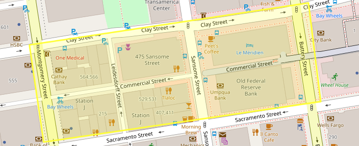 Figure 2. Geofence warrant issued in downtown San Francisco