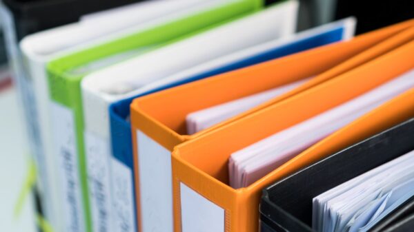 colorful binders