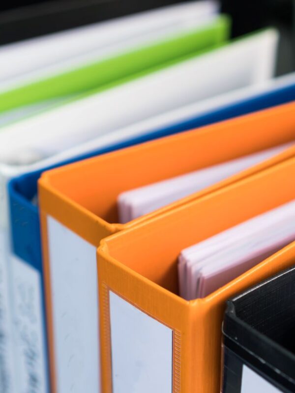 colorful binders