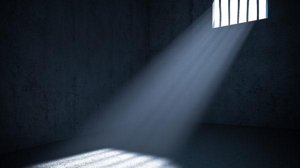 sunlight through a prison window