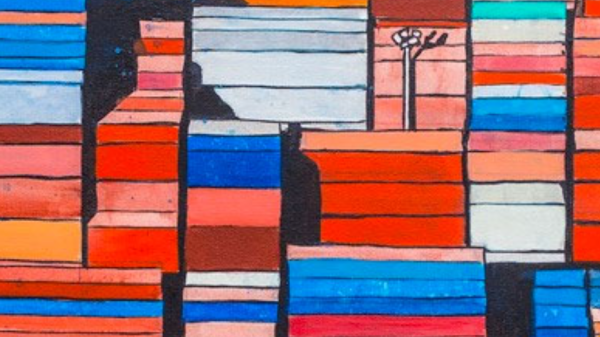 Colorful boxes that almost look like shipping containers.