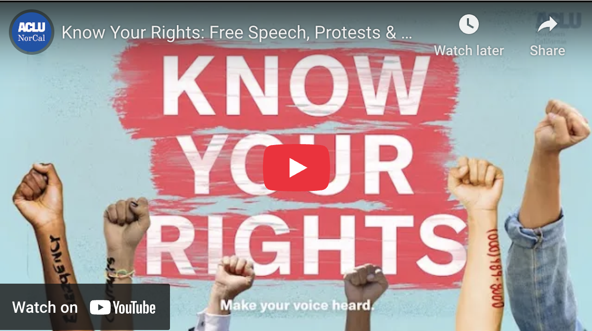 ACLU Releases Timely New Video and Know Your Rights Guide For Protests ...