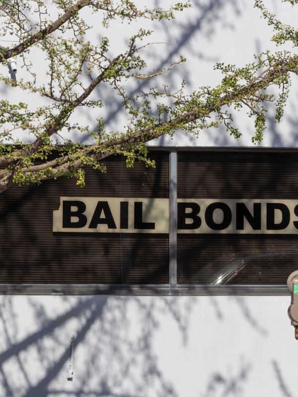 Bail Bonds sign on top of building
