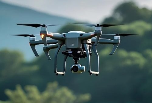 drone flies overhead
